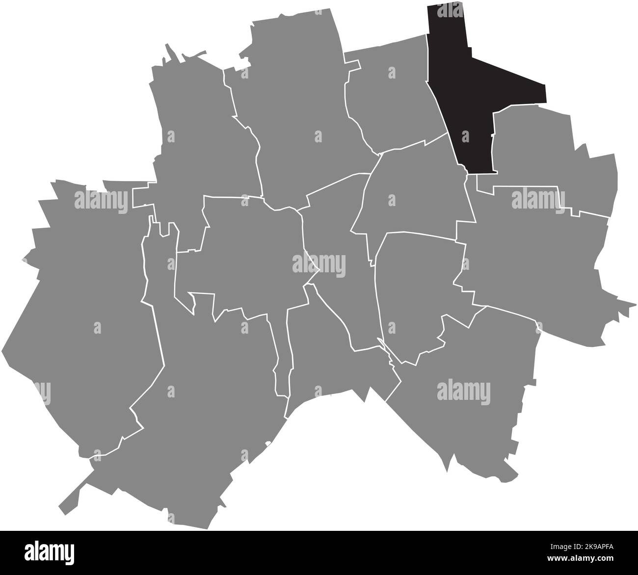Lageplan der GEMEINDE BAVENSTEDT, HILDESHEIM Stock Vektor