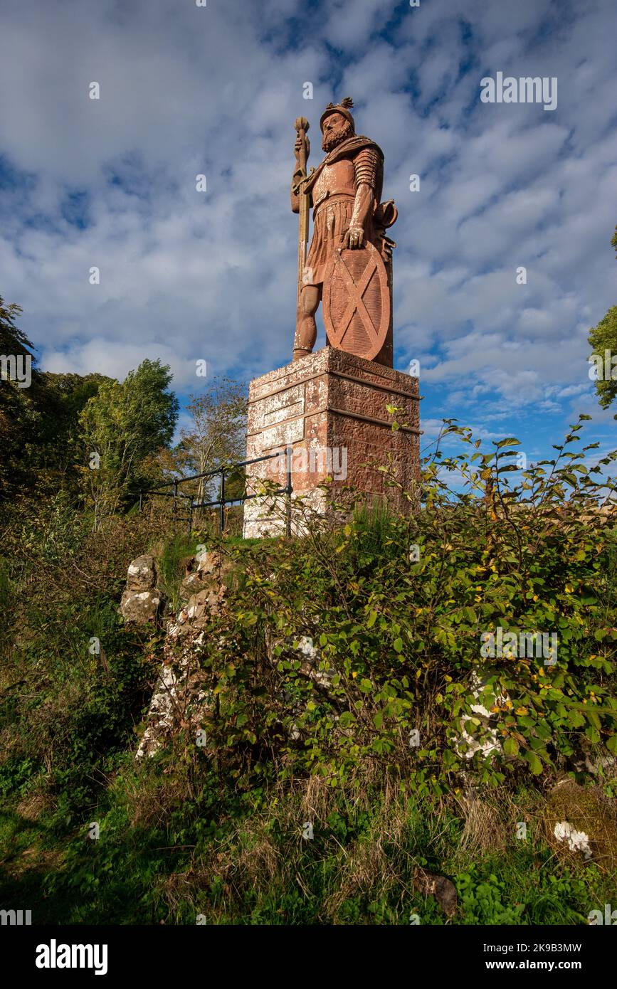 Das Wallace Monument mit Blick auf den River Tweed in den Scottish Borders Stockfoto