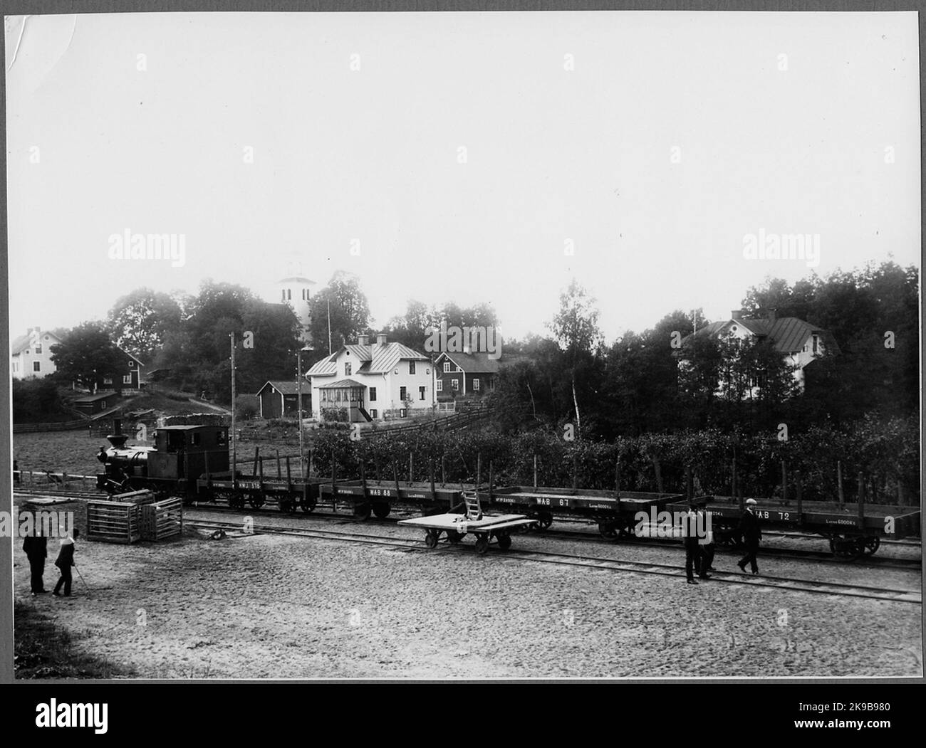 Güterwagen, Hultsfred - Västerviks Railway, HWJ L 378, Västervik - Åtvidaberg - Bersbo Railway, Wåb L 88, Wåb L 67, Wåb L 72. Stockfoto