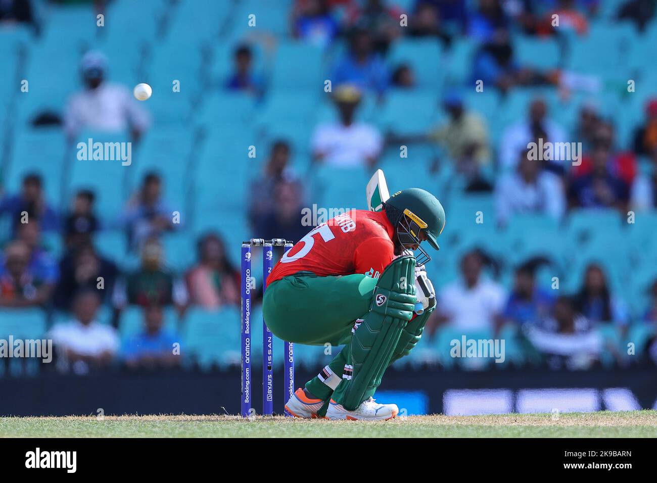 Sydney Cricket Ground, NSW, Australien. 27. Oktober 2022. T20 internationale Cricket Südafrika gegen Bangladesh World Cup; Enten unter einem Ball Kredit: Action Plus Sports/Alamy Live News Stockfoto