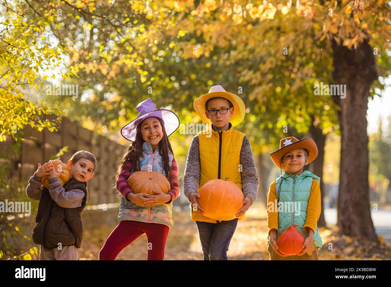 Halloween und Thanksgiving Spaß für Kinder Stockfoto