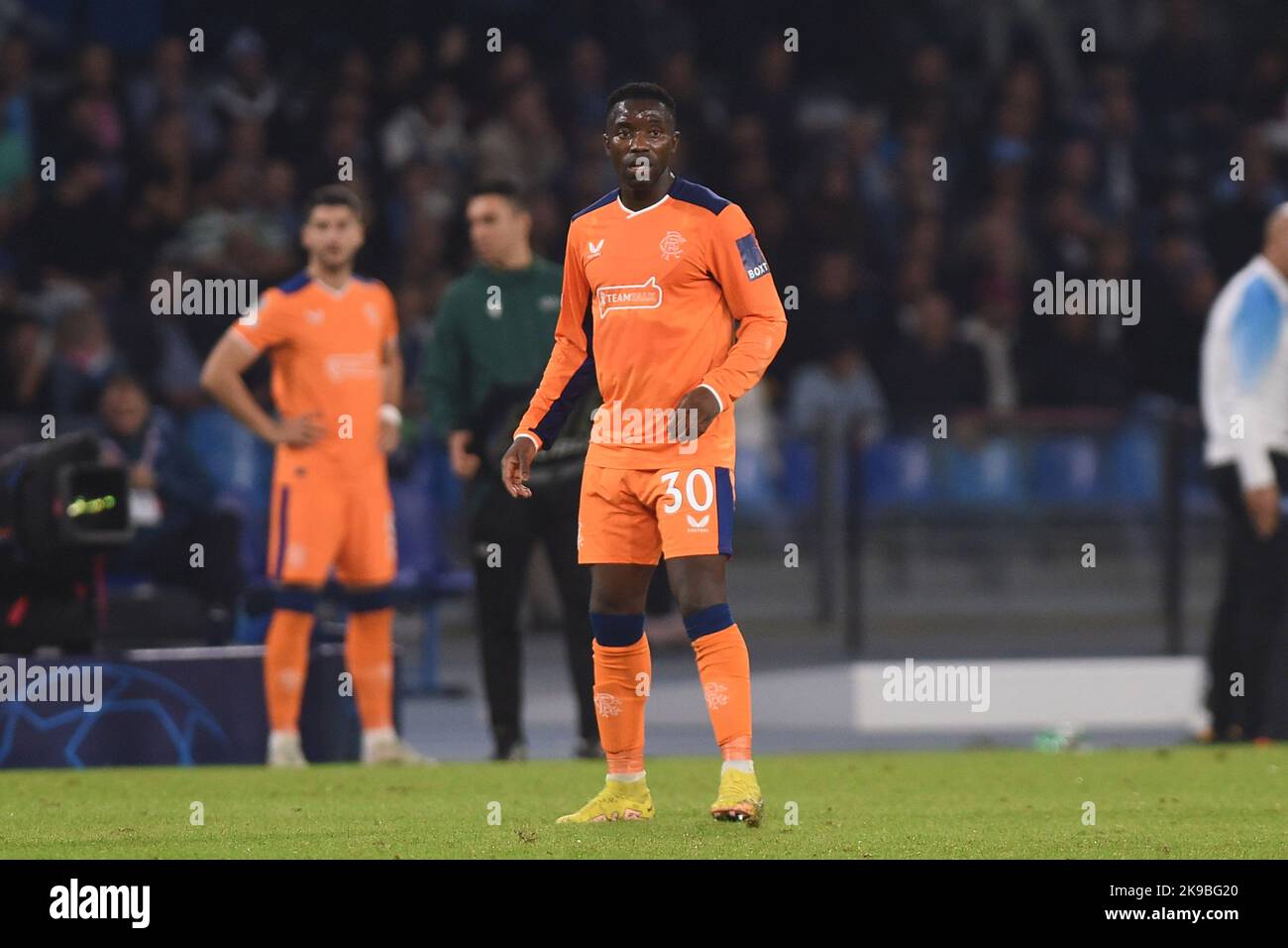 Neapel, Italien. 26 Oktober 2022. Fashion Sakala of Rangers FC während des UEFA Champions League-Spiels zwischen SSC Napoli und Rangers FC im Stadio Diego Armando Maradona Naples Italien am 26. Oktober 2022. Kredit:Franco Romano/Alamy Live Nachrichten Stockfoto