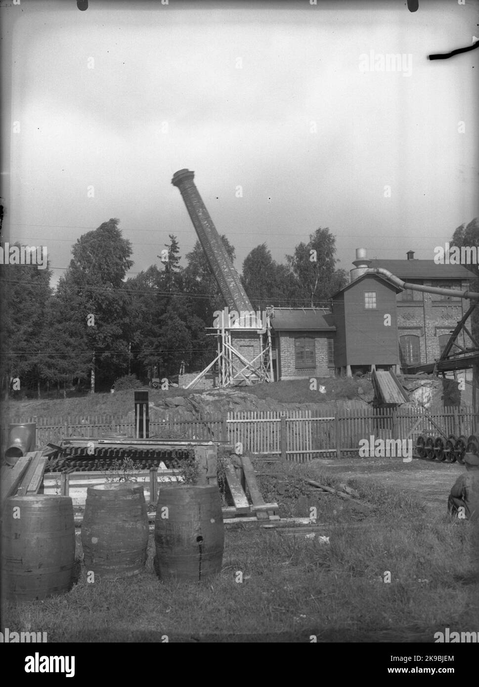 Alte Schornsteinfälle Stockfoto