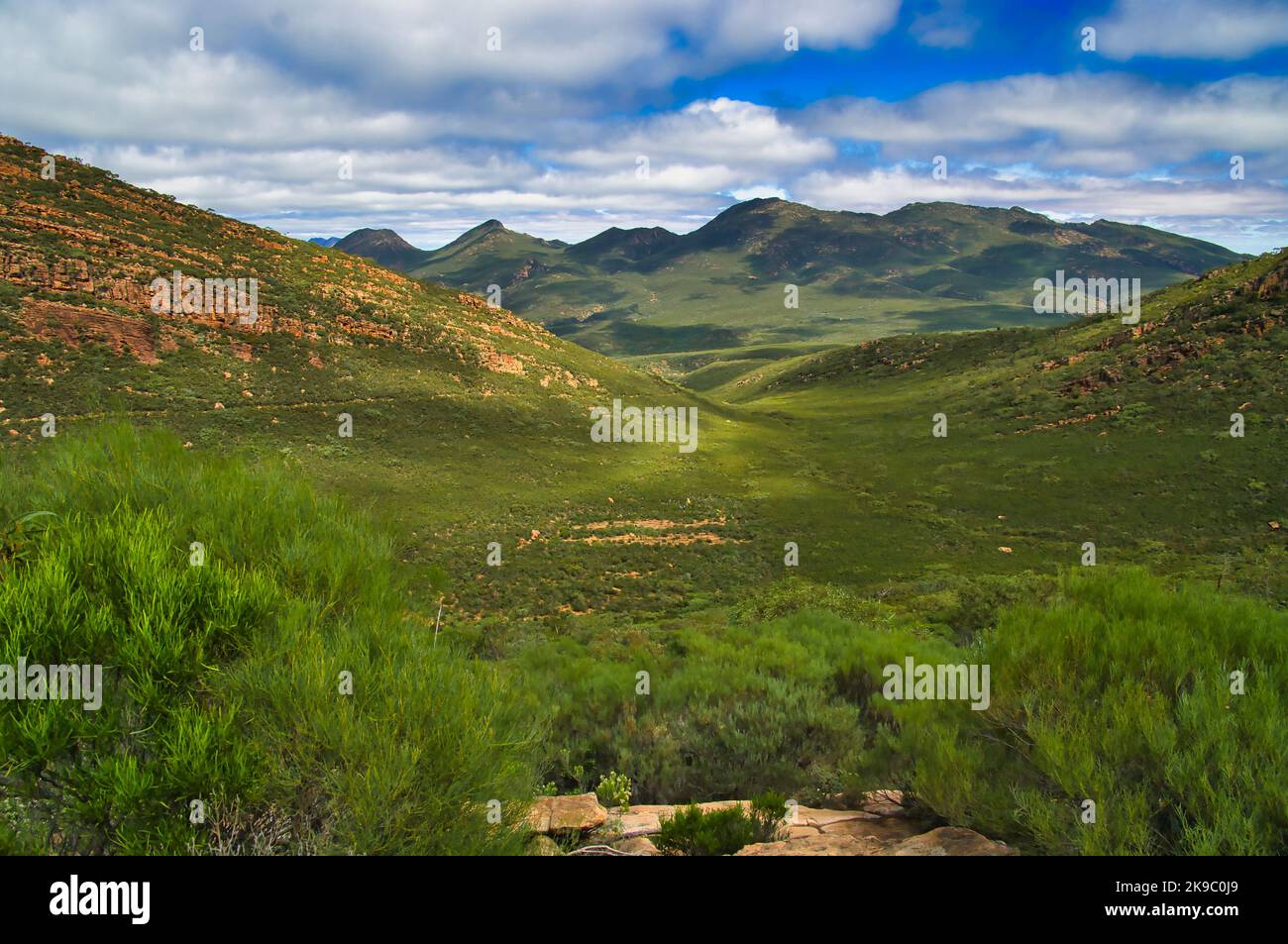 Landschaft entlang der St Mary Peak Wanderung, Wilpena Pound, Flinders Ranges, Südaustralien Stockfoto