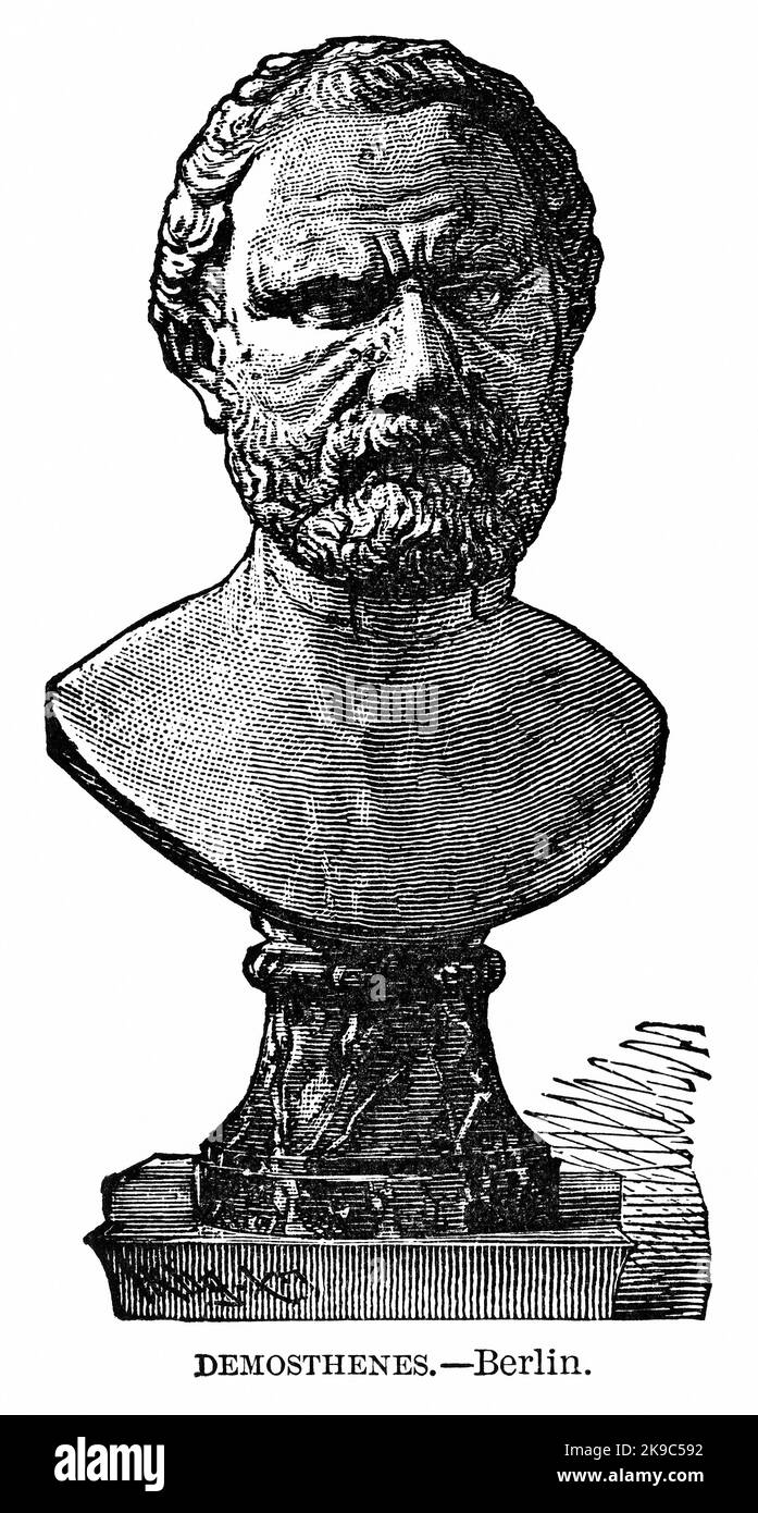 Demosthenes, Illustration, Ridpath's History of the World, Band I, von John Clark Ridpath, LL. D., Merrill & Baker Publishers, New York, 1894 Stockfoto