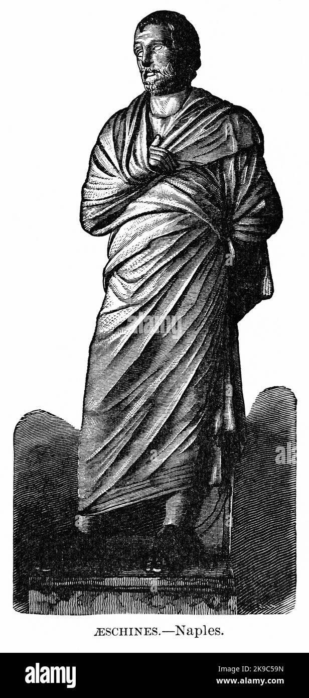 Aeschines - Neapel, Illustration, Ridpath's History of the World, Band I, von John Clark Ridpath, LL. D., Merrill & Baker Publishers, New York, 1894 Stockfoto