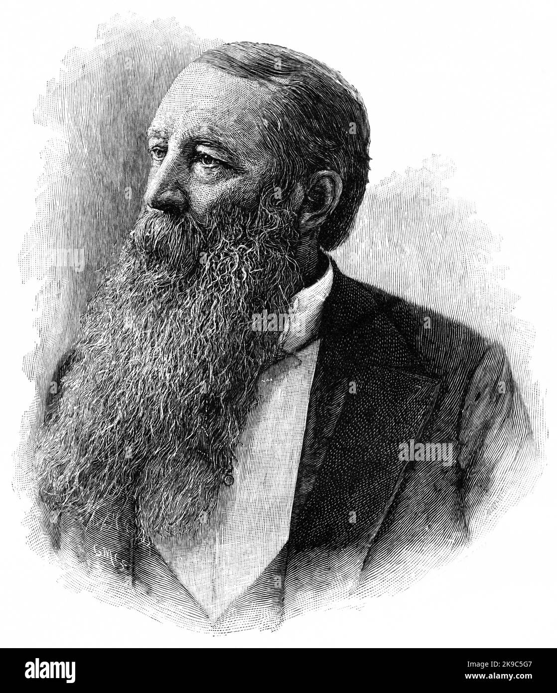 John Clark Ridpath (26. April 1840 – 31. Juli 1900), amerikanischer Pädagoge, Historiker und Redakteur, Illustration, Ridpath's History of the World, Band I, von John Clark Ridpath, LL. D., Merrill & Baker Publishers, New York, 1894 Stockfoto