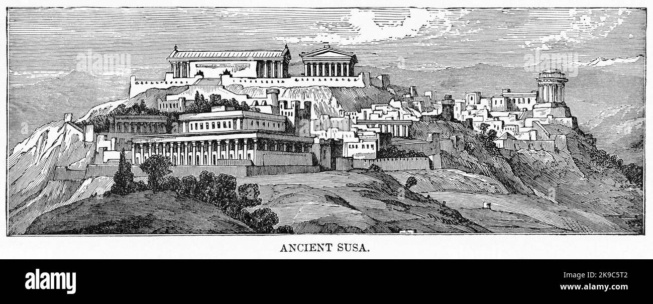 Ancient Susa, Illustration, Ridpath's History of the World, Band I, von John Clark Ridpath, LL. D., Merrill & Baker Publishers, New York, 1894 Stockfoto