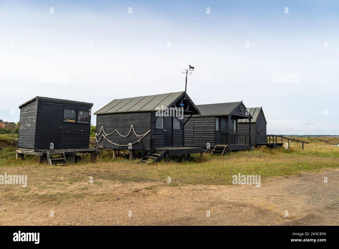 Fischerhütten am Fluss Blyth Walberswick suffolk 2022 Stockfoto