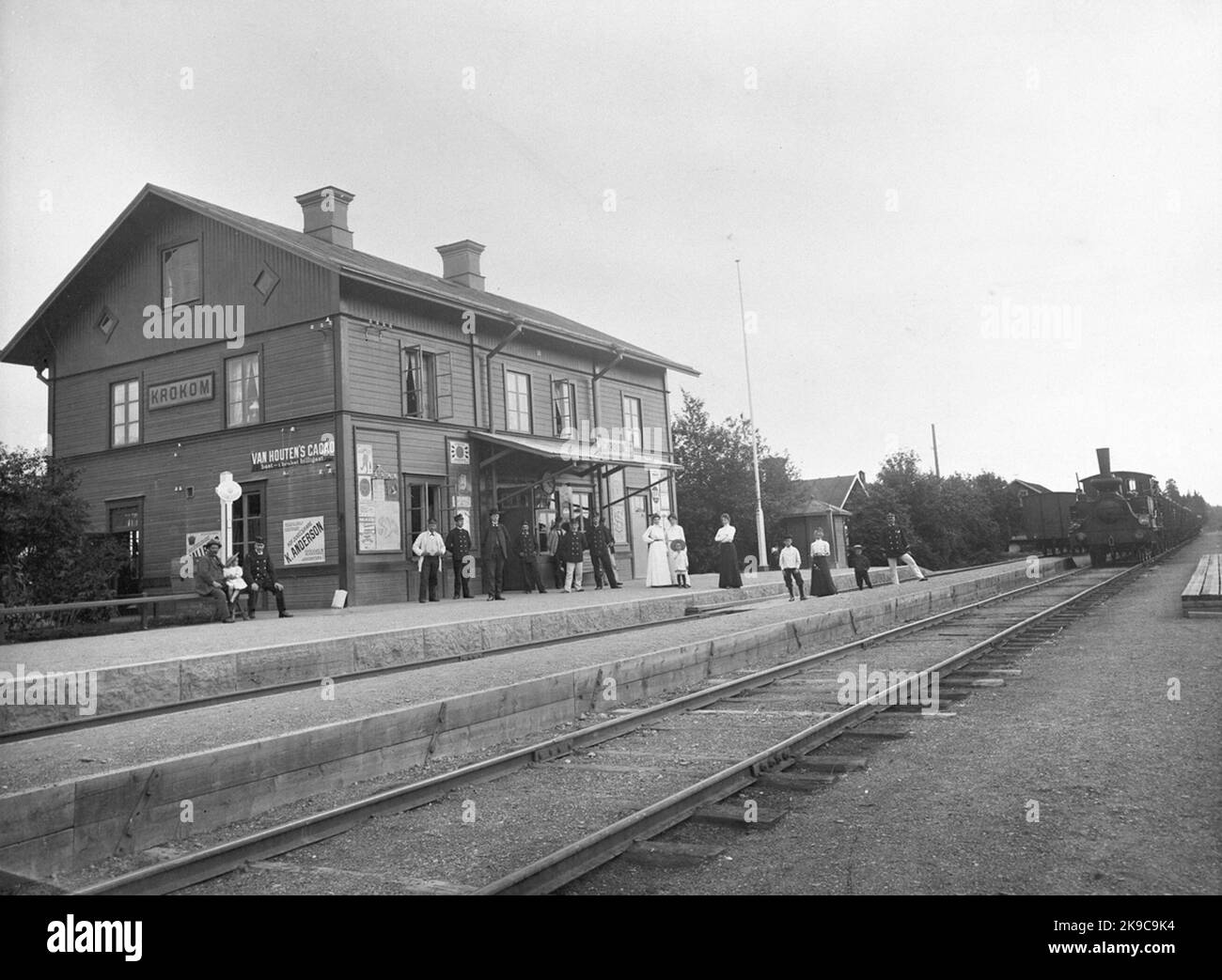 Stationsschritt Stockfoto
