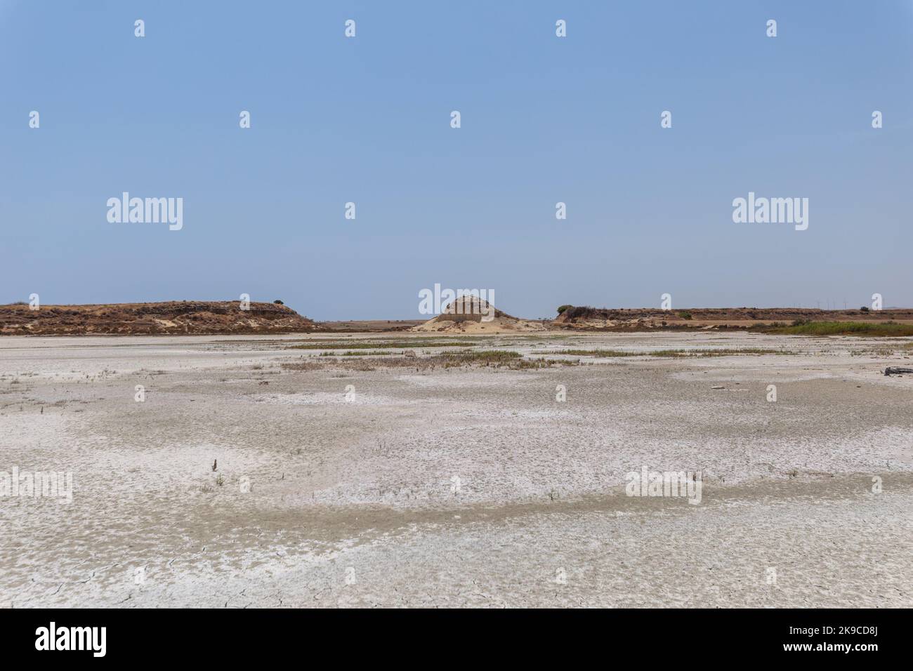 Wüste auf dem Gelände eines ausgetrockneten Sees Stockfoto