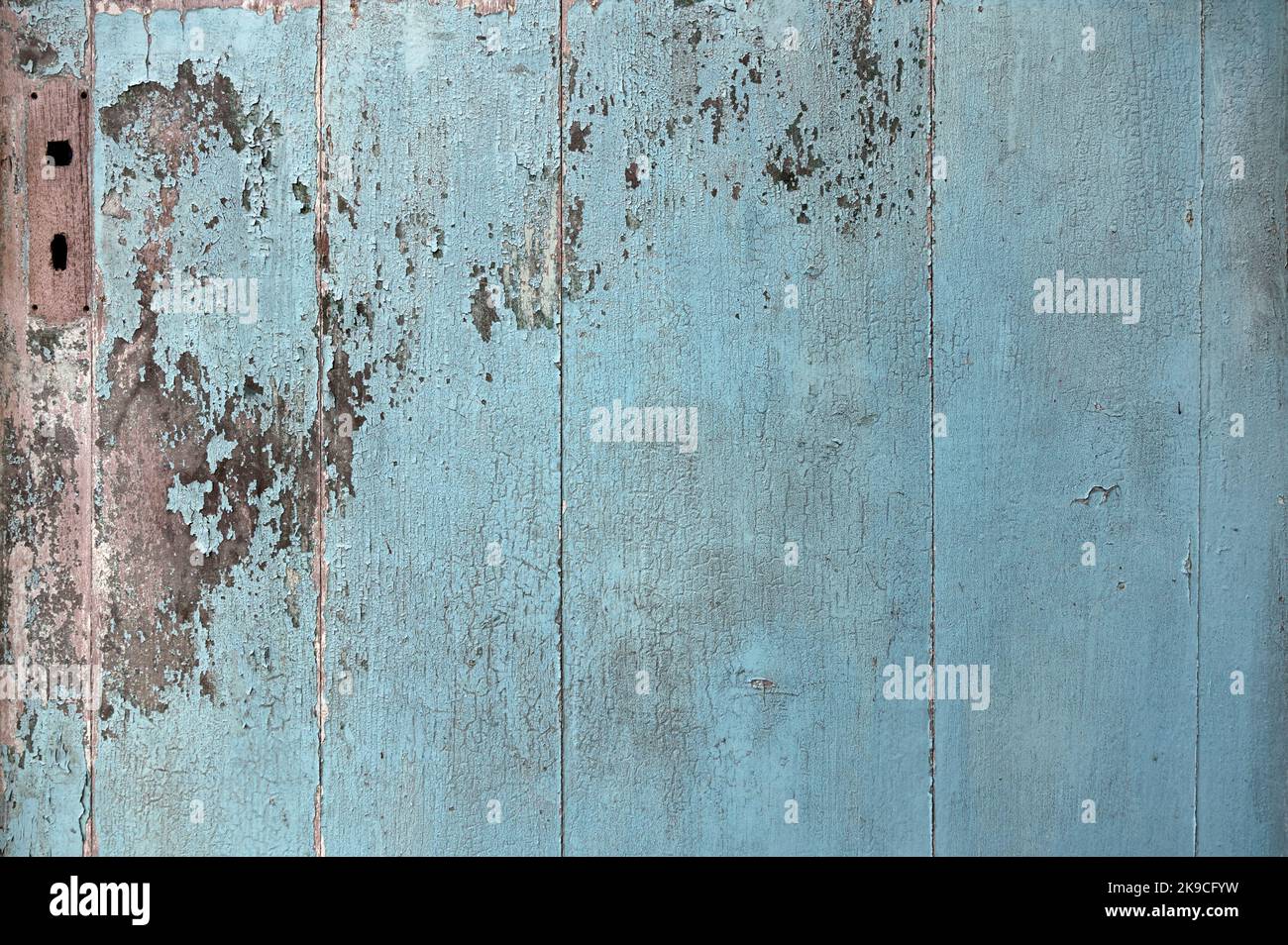Raue blaue Holztür Textur Hintergrund Stockfoto
