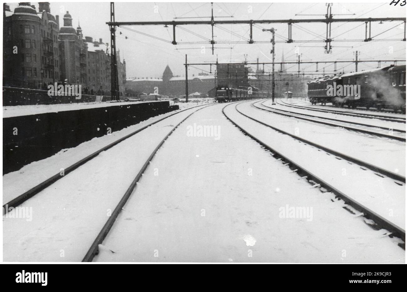 Der Hof am Stockholmer Hauptbahnhof.Norra Bantorget. Stockfoto