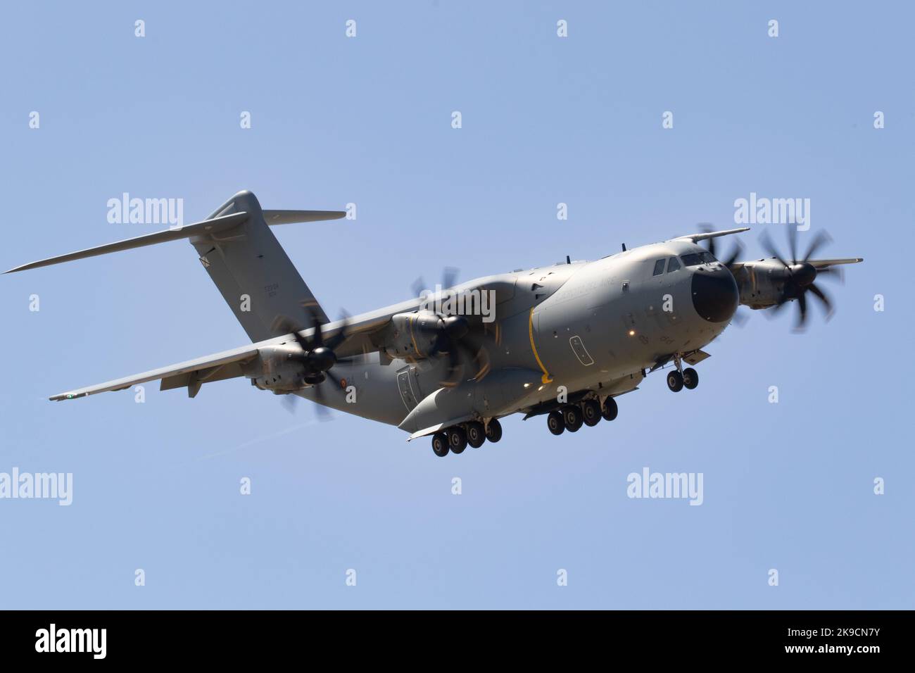 Die spanische Luftwaffe A400 ATLAS landete während der SIRIO 22-Übung auf dem Luftwaffenstützpunkt Gando. Stockfoto