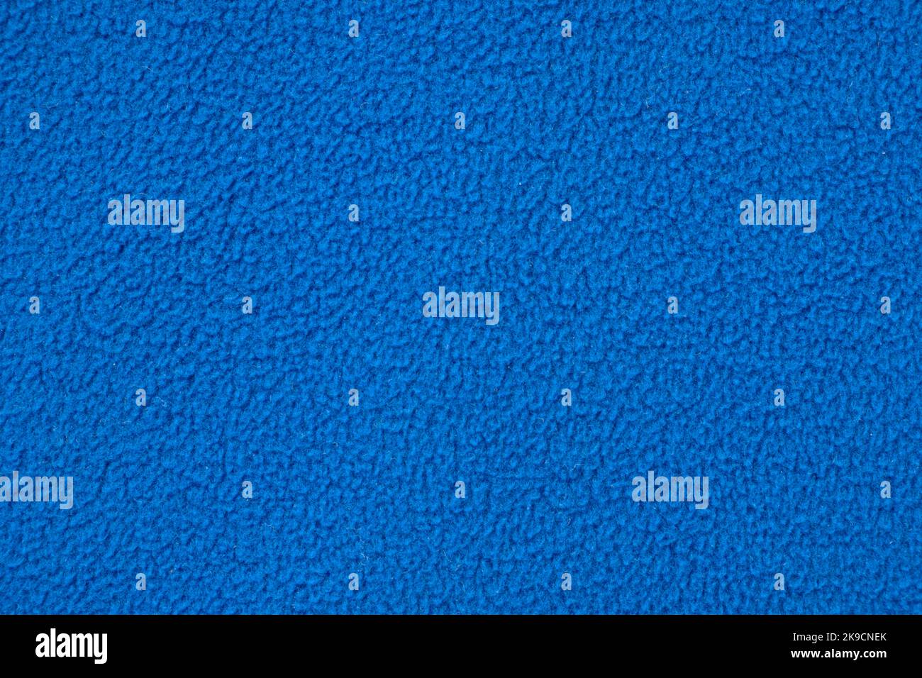 Blaues Fleecejacke Futter als Textur oder Hintergrund, Draufsicht. Stockfoto