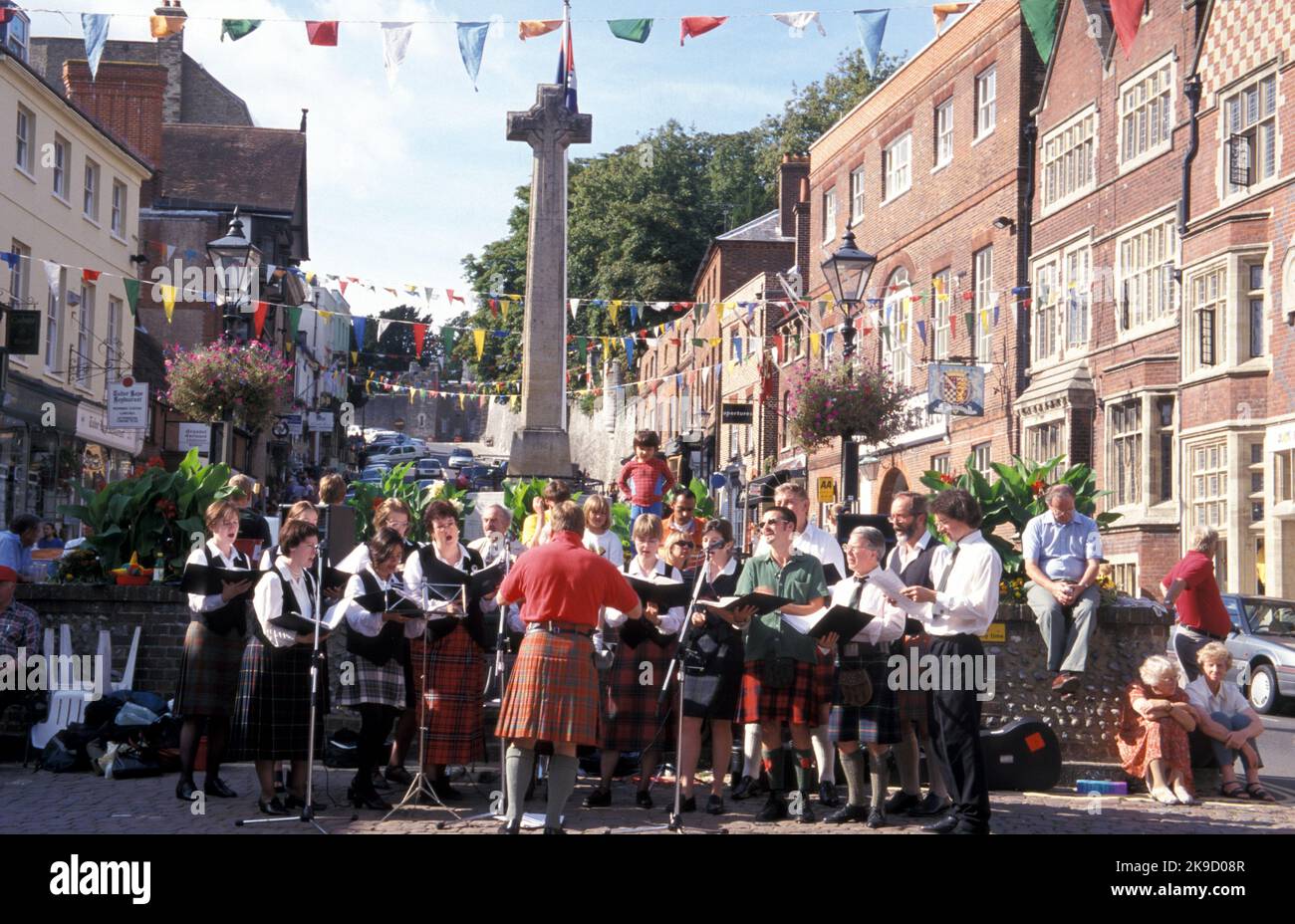 Schottischer Chor, Arundel Festival, West Sussex, England Stockfoto