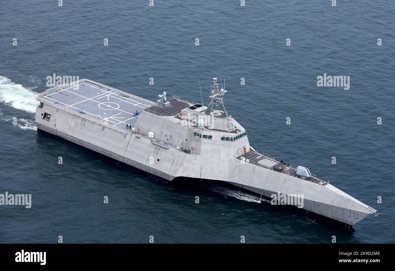 Das zukünftige Küstenkampfschiff USS Charleston (LCS 18) Stockfoto