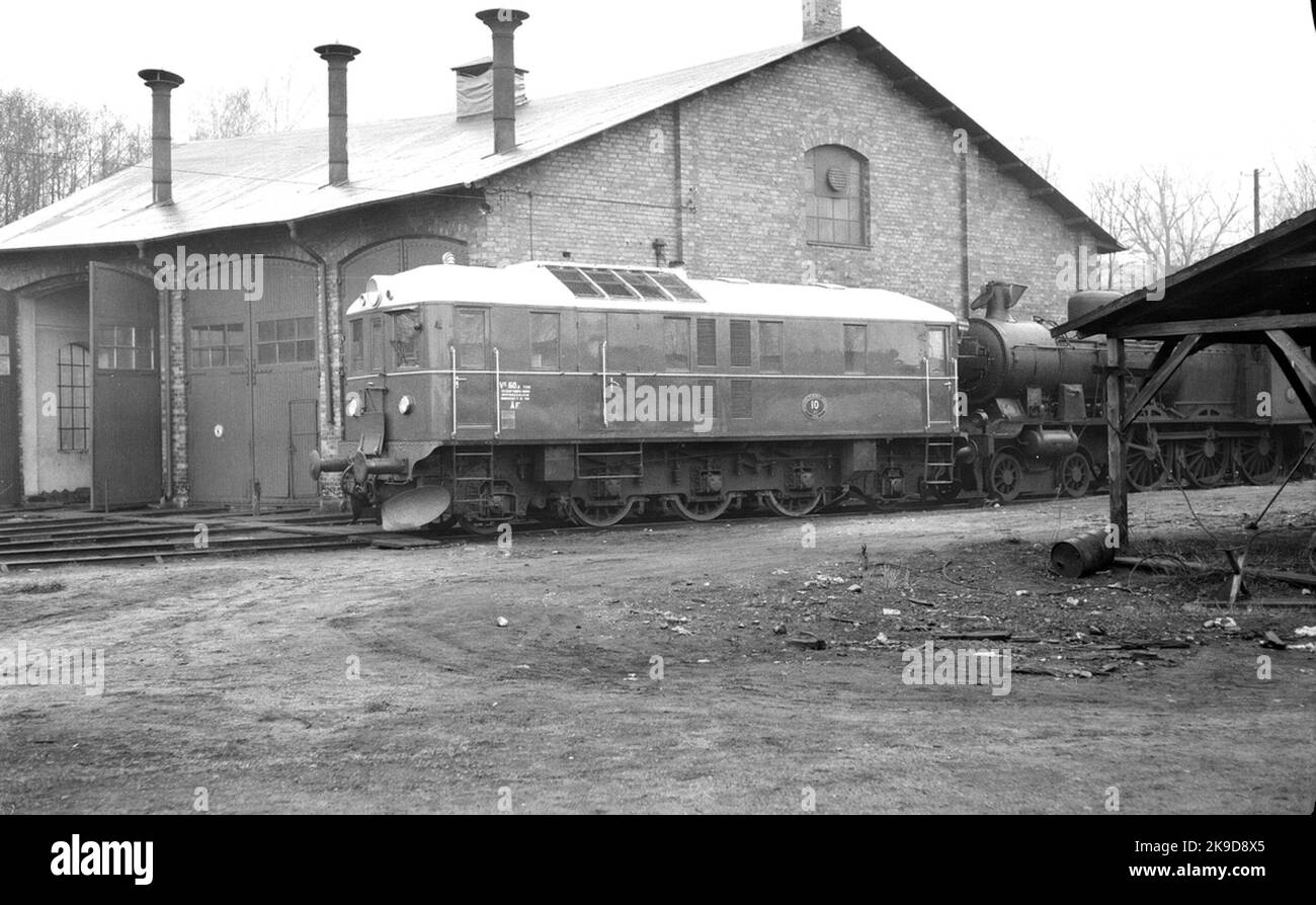 Stockholm - Nynäs Railway, SNJ ÄF 10. Diesel-Elektrik. Stockfoto