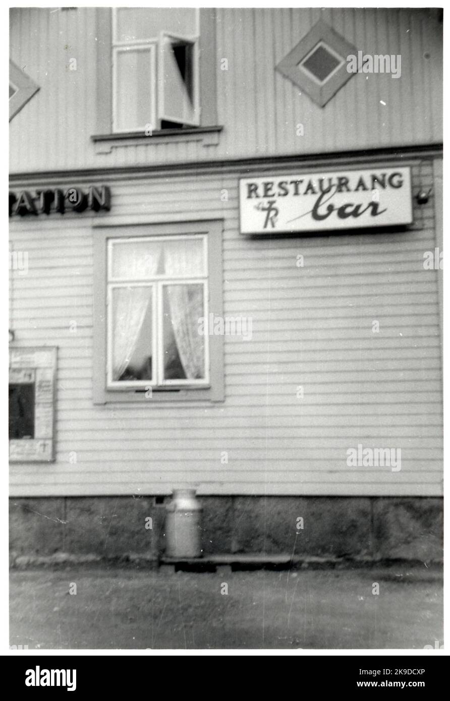 Das Bahnhotel in Vännäs. Stockfoto