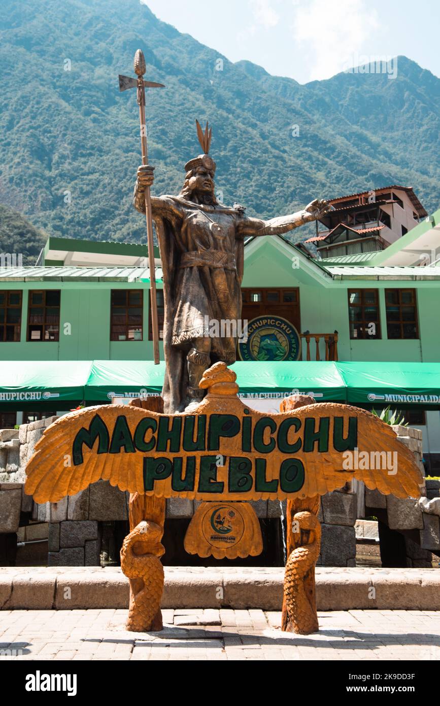 Machu Picchu Pueblo Stockfoto