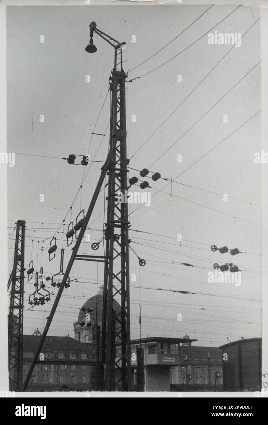 Beleuchtung auf dem Münchner Hof. Stockfoto