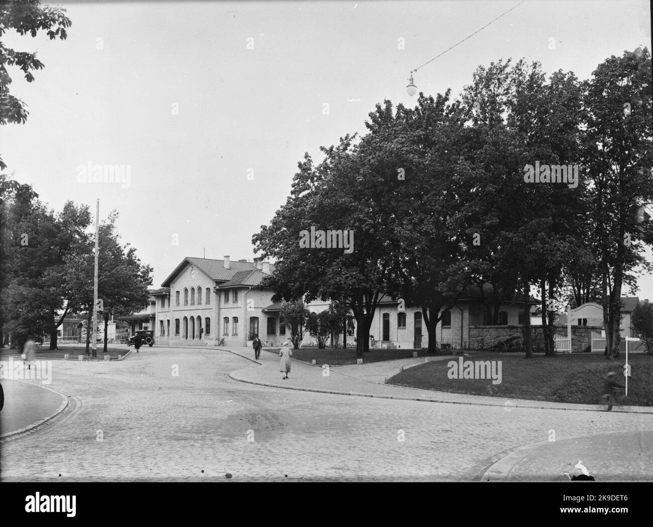 Die Vorderseite des Bahnhofs Stockfoto