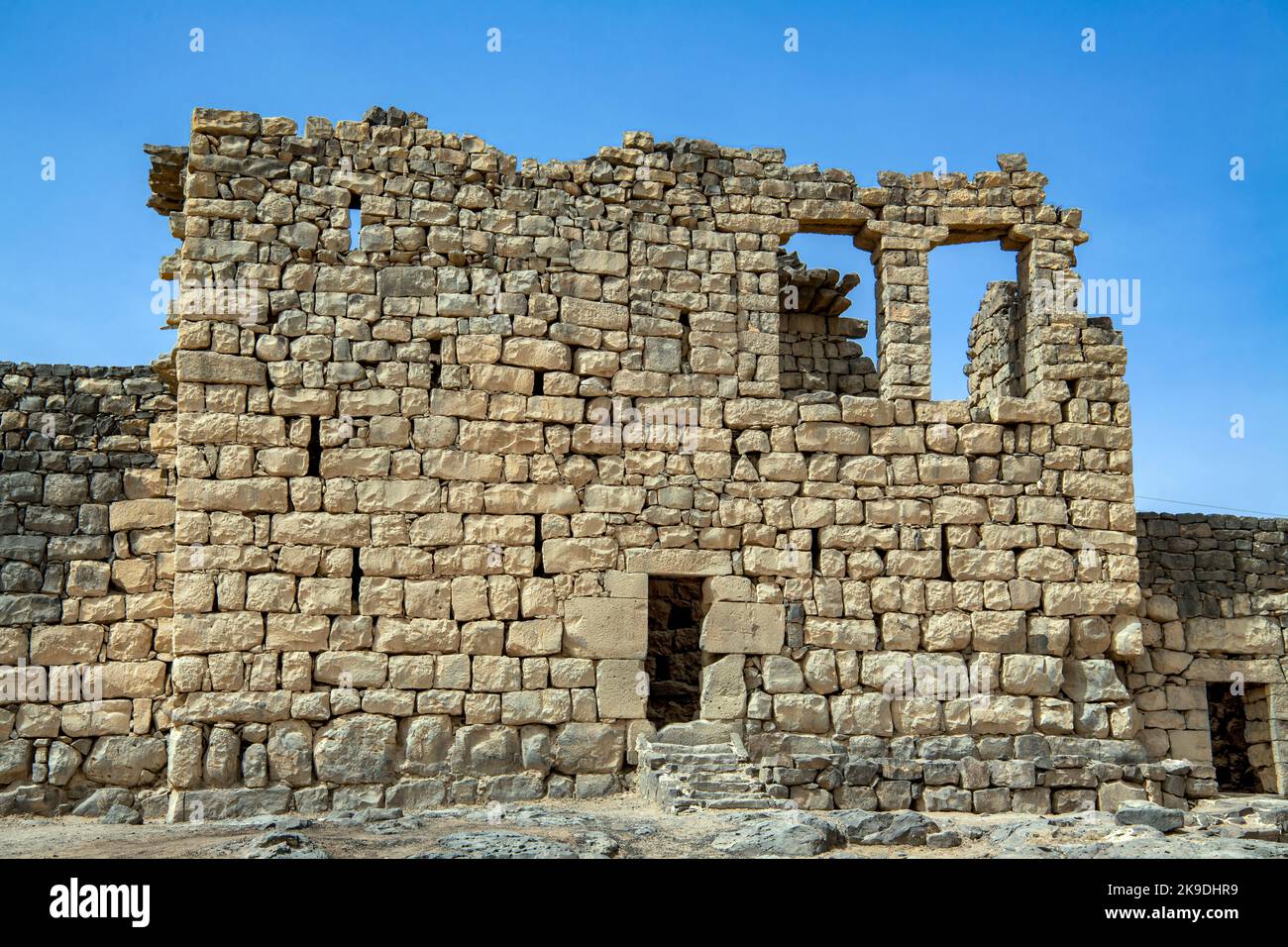 In den Ruinen Qasr Azraq Fort Desert Castle Jordan 1 Stockfoto