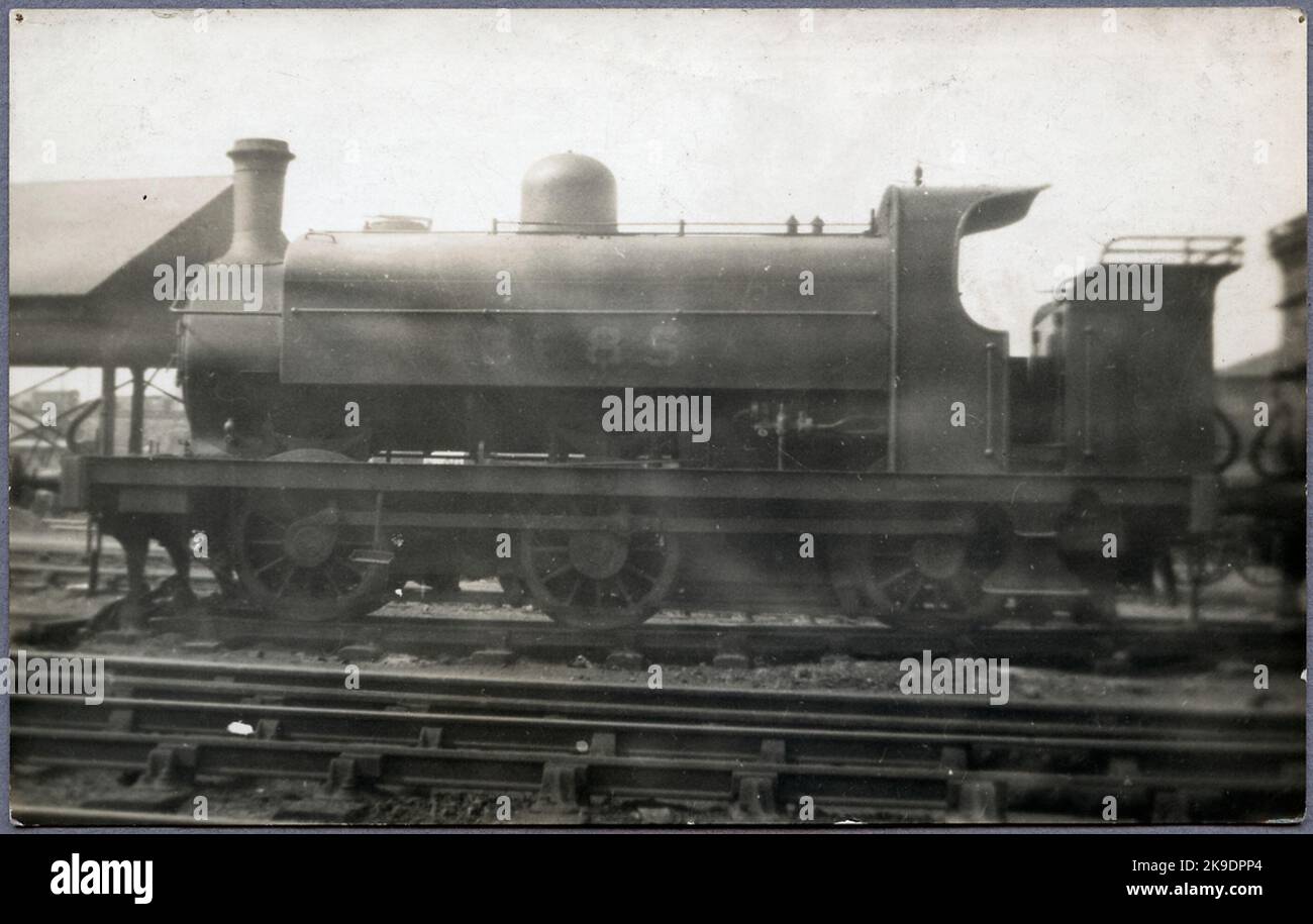 Dampflokomotive in Bangård, London North Eastern Railway, L.N.E.R. LOK 3685. Stockfoto