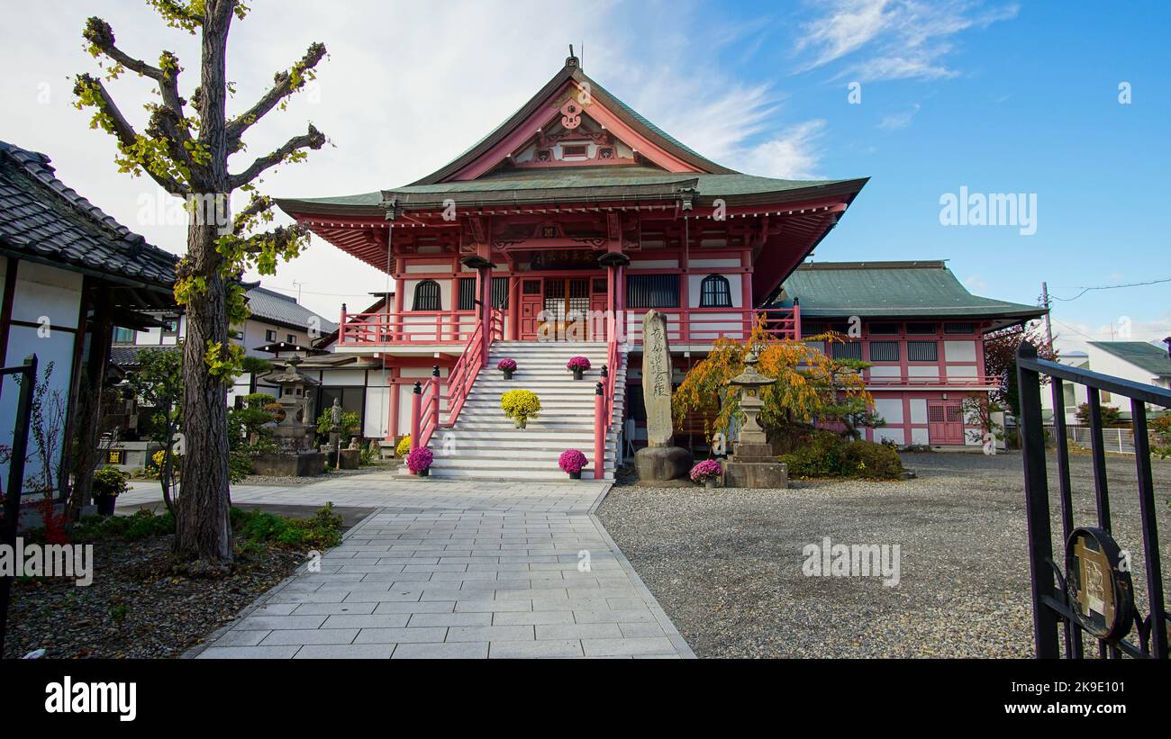 Tempel in der Präfektur Nagano, Japan Stockfoto