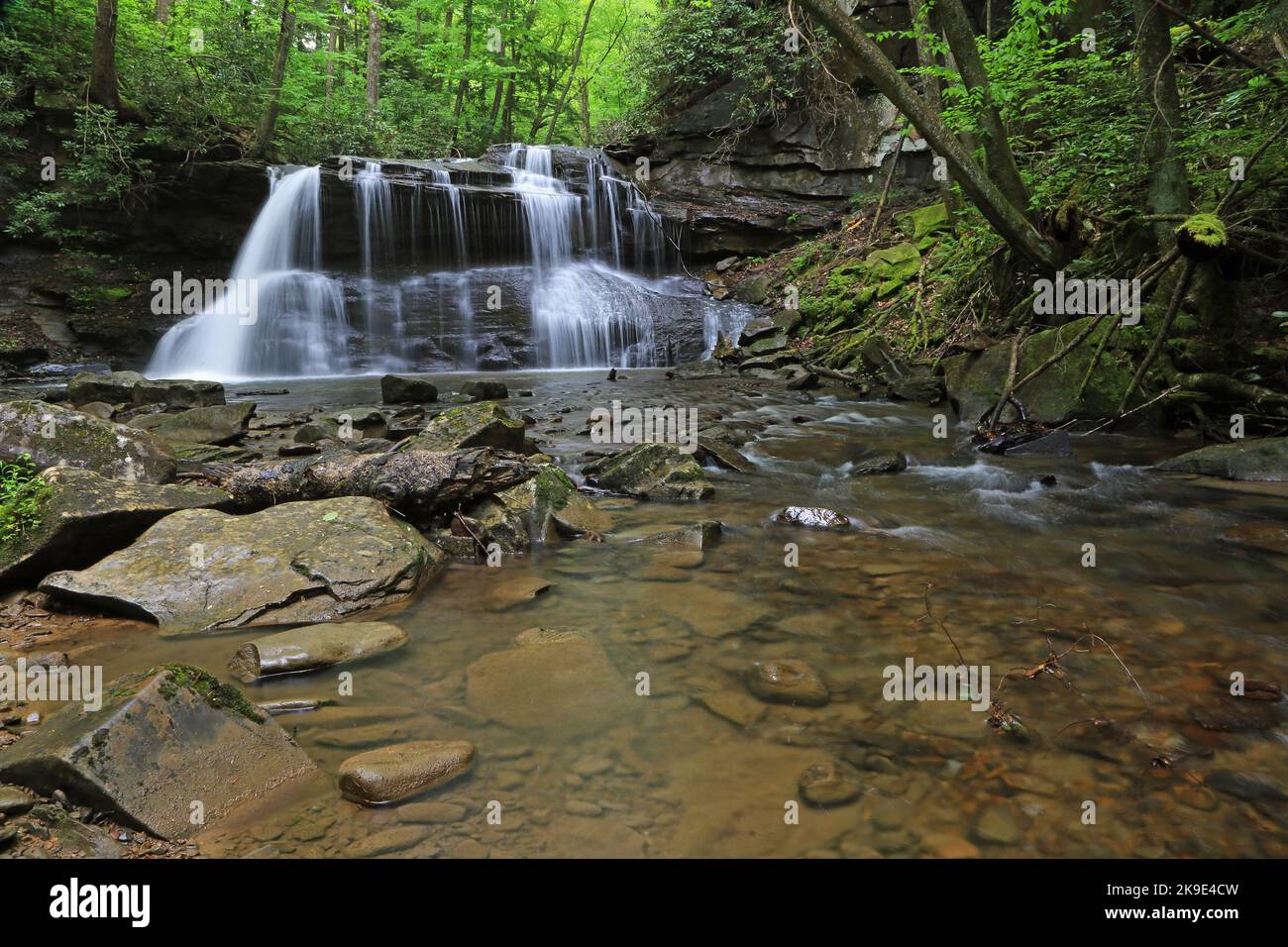 Fall Run und Upper Falls - West Virginia Stockfoto