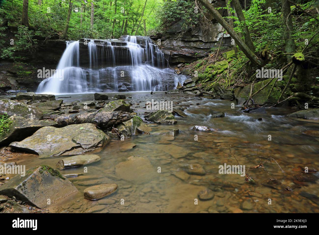 Upper Falls und Fall Run - West Virginia Stockfoto