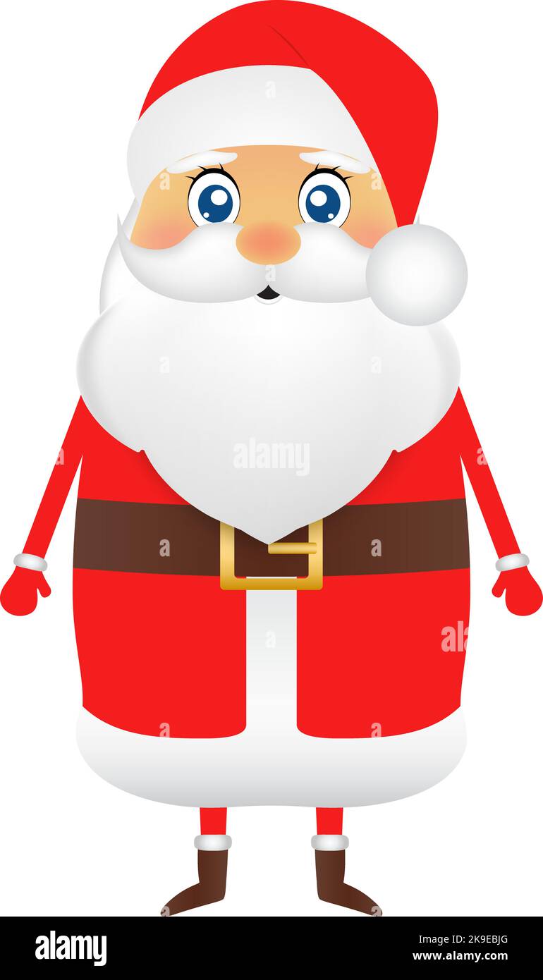 Weihnachtsmann zu Weihnachten auf weißem Hintergrund Stock Vektor