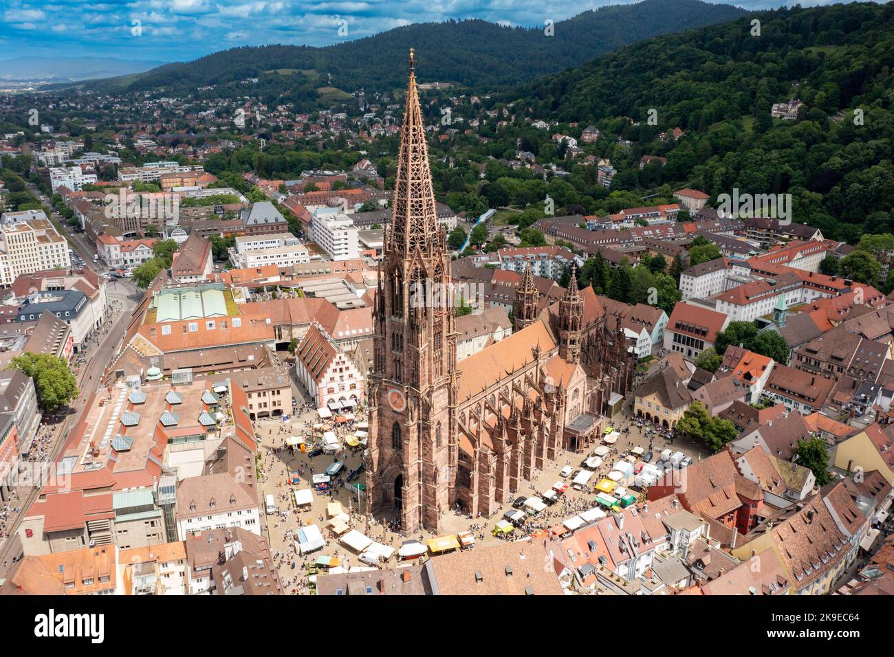 Freiburger Münster oder Freiburger Dom oder Freiburger Münster, Freiburg im Breisgau, Deutschland Stockfoto