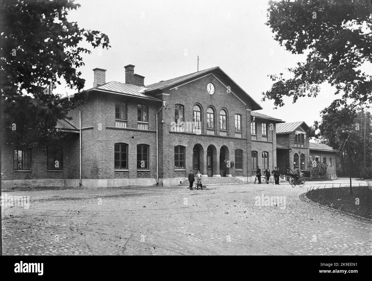 Die Vorderseite des Bahnhofs Stockfoto