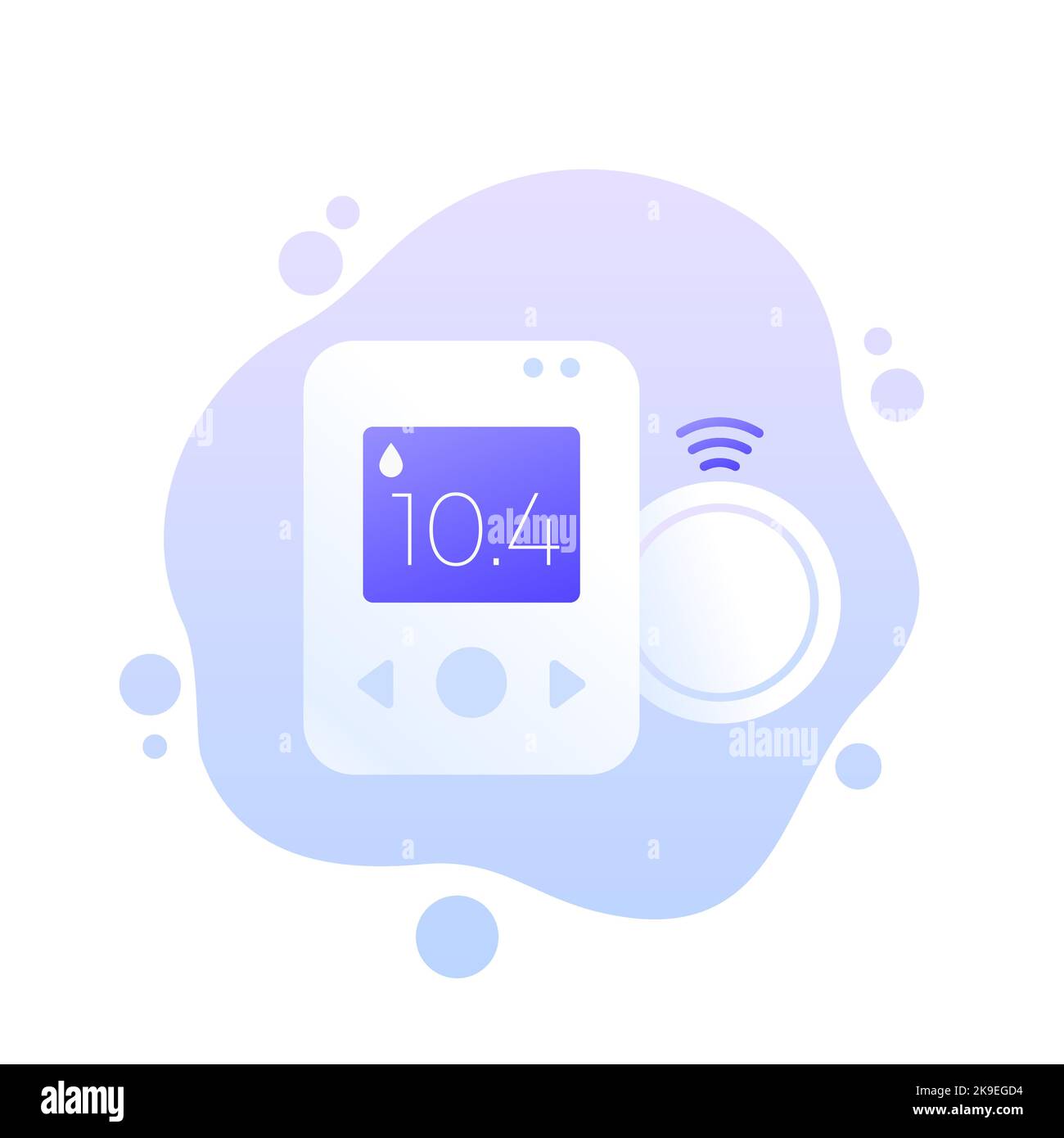 Vektordarstellung des kontinuierlichen Blutzuckermessers Stock Vektor