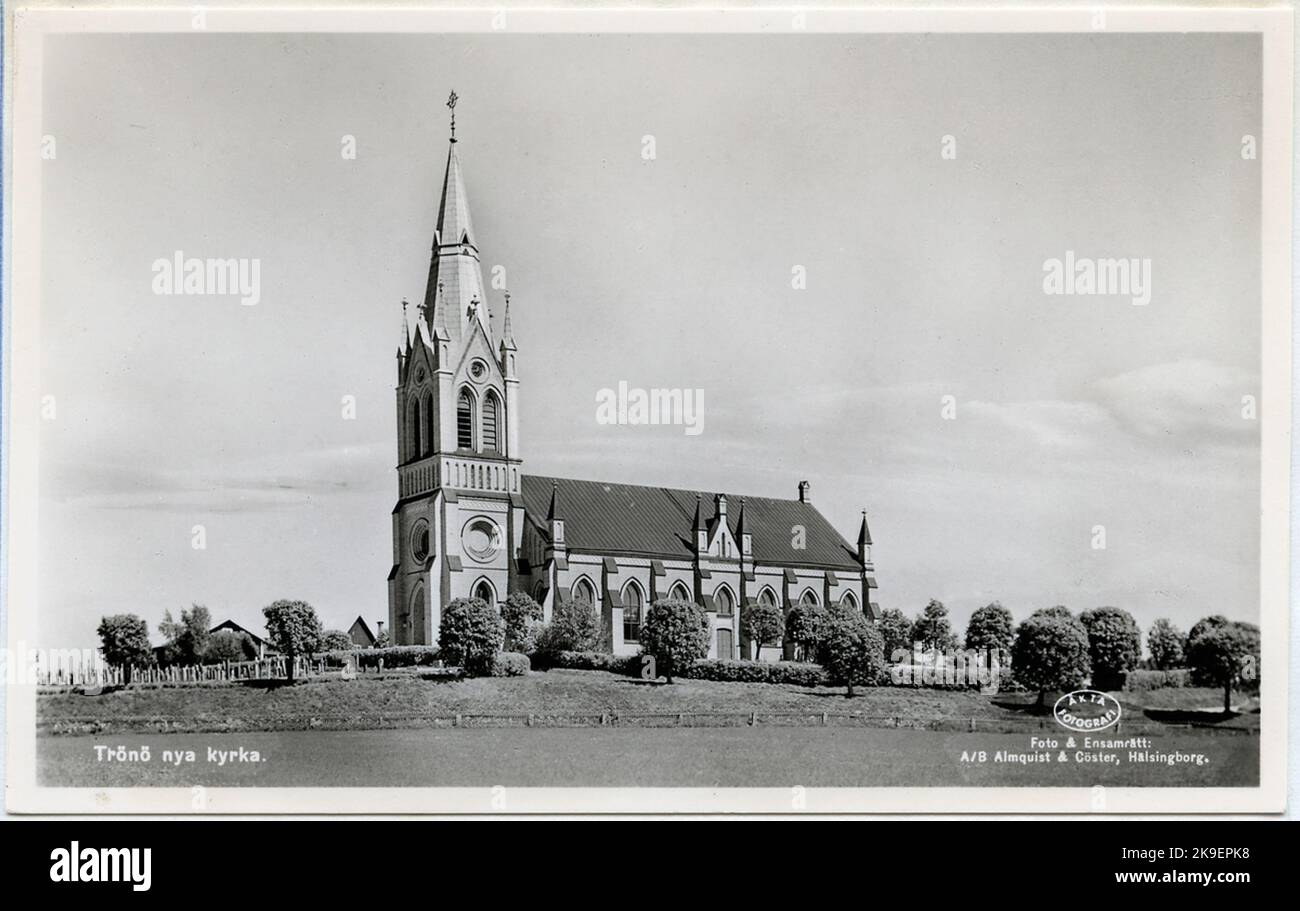 Trönö neue Kirche. Stockfoto