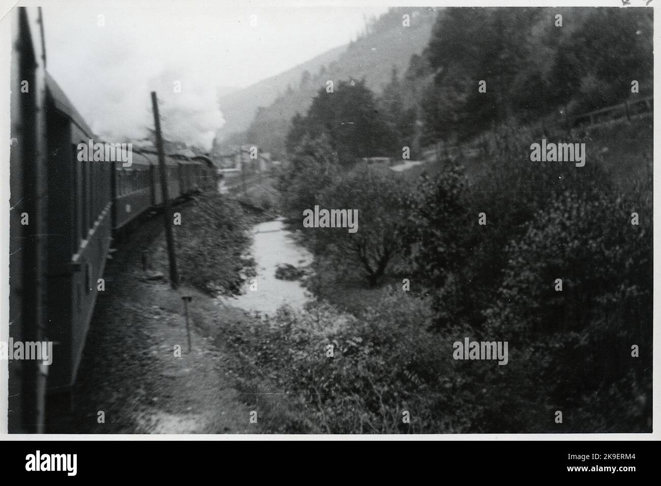 Auf der Strecke zwischen München und Berlin. Stockfoto