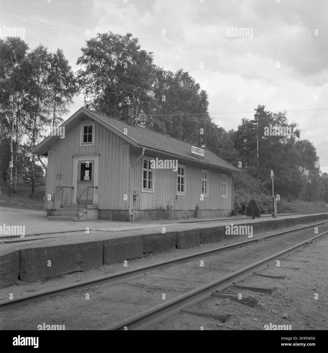 Bahnhof Simlångsdalen. Stockfoto