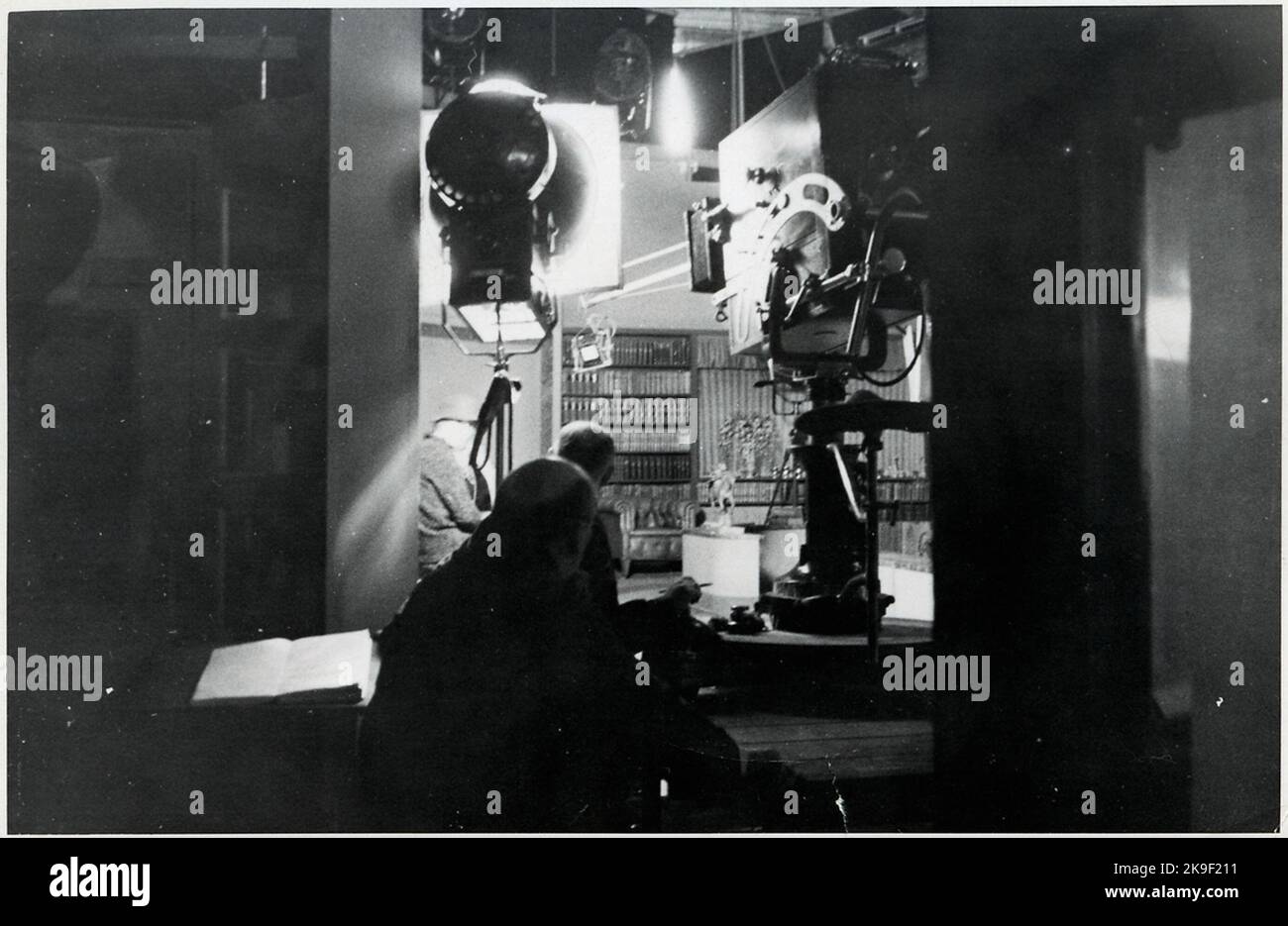 Filmaufnahme in Studio. Stockfoto