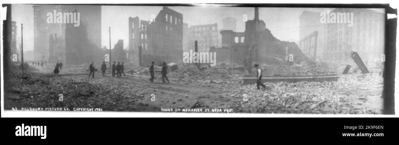 Erdbeben In San Francisco - 1906 Stockfoto