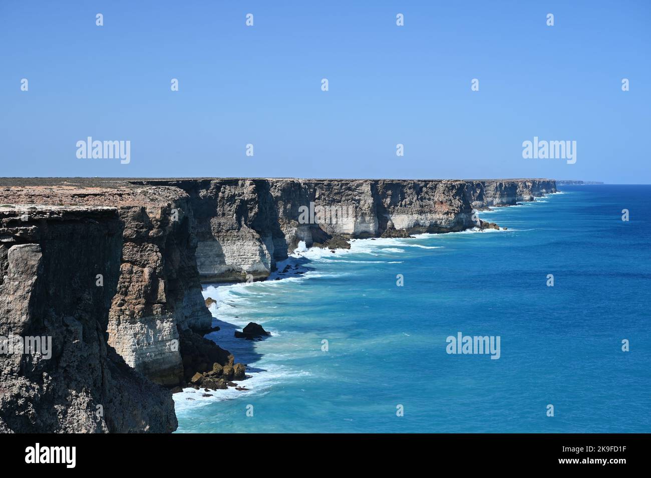 Die Great Australian Bight der großen ozeanischen Bucht der südlichen Küste des australischen Festlandes Stockfoto