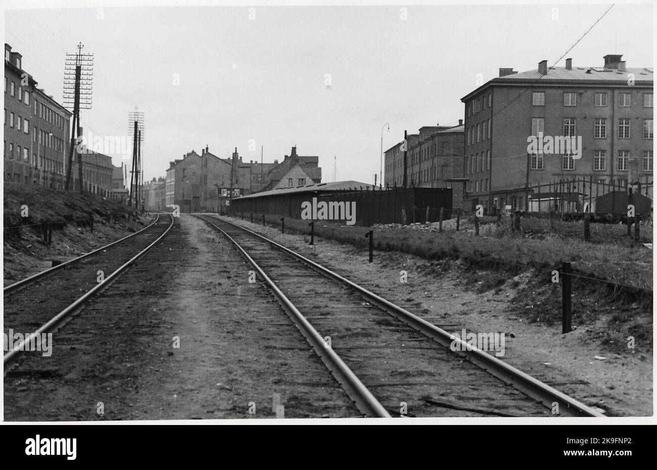 In der Bryggaregatan in Helsingborg auf der Strecke zwischen Helsingborg C - Ramlösa. Stockfoto