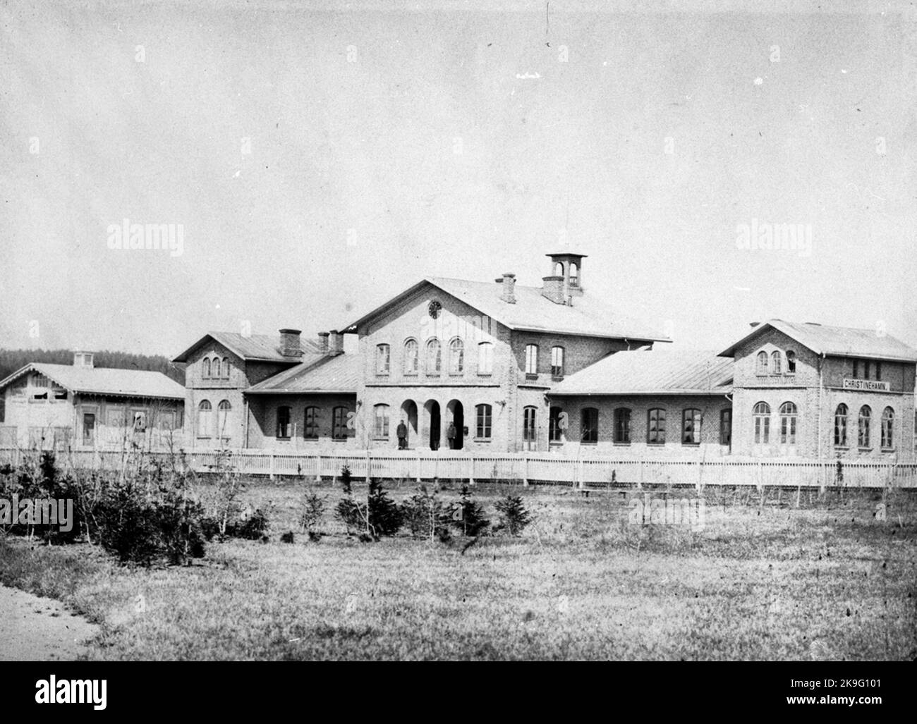 Die Vorderseite des Bahnhofs Stockfoto