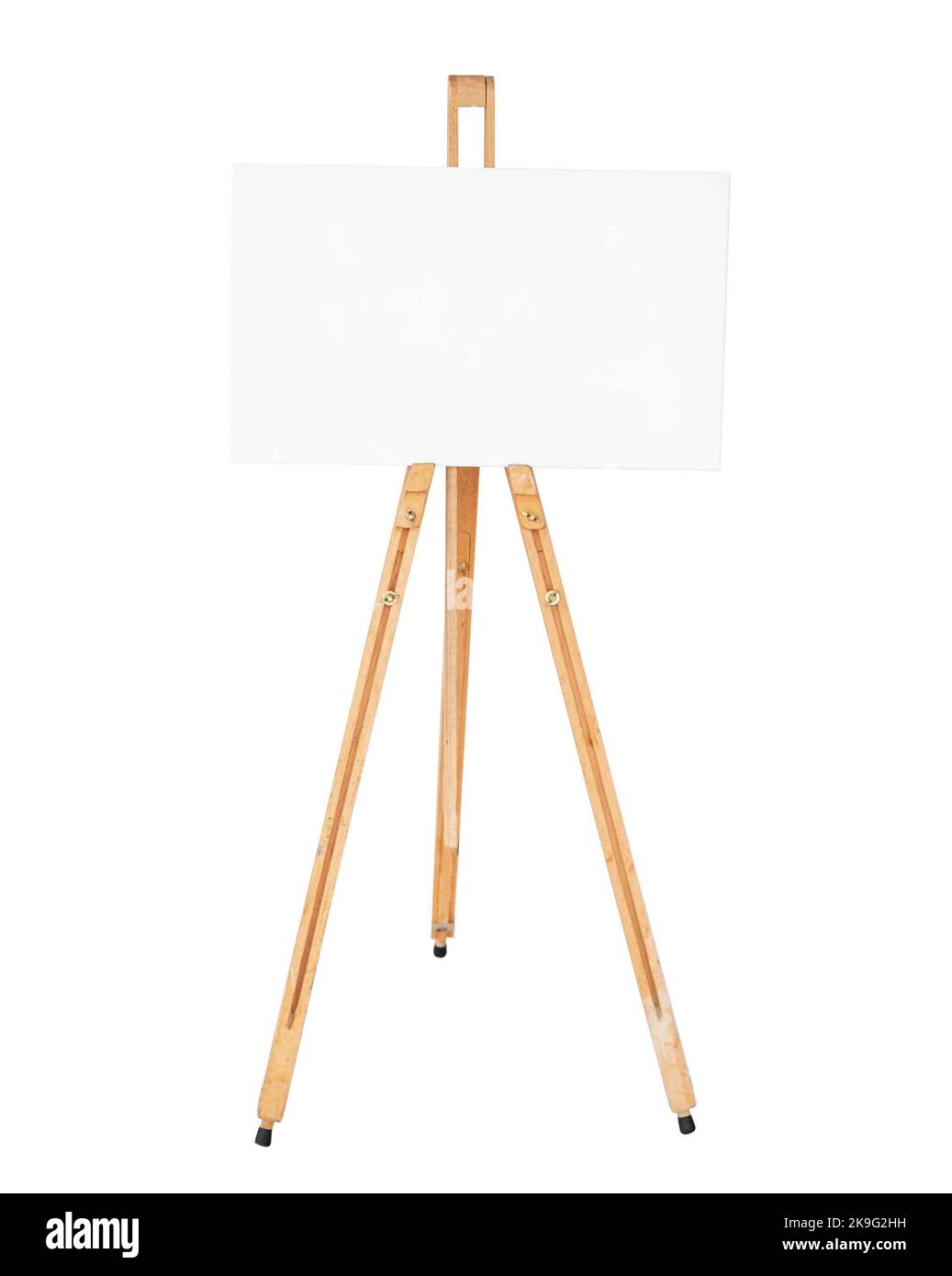Vorlage aus weißer Leinwand Stockfoto