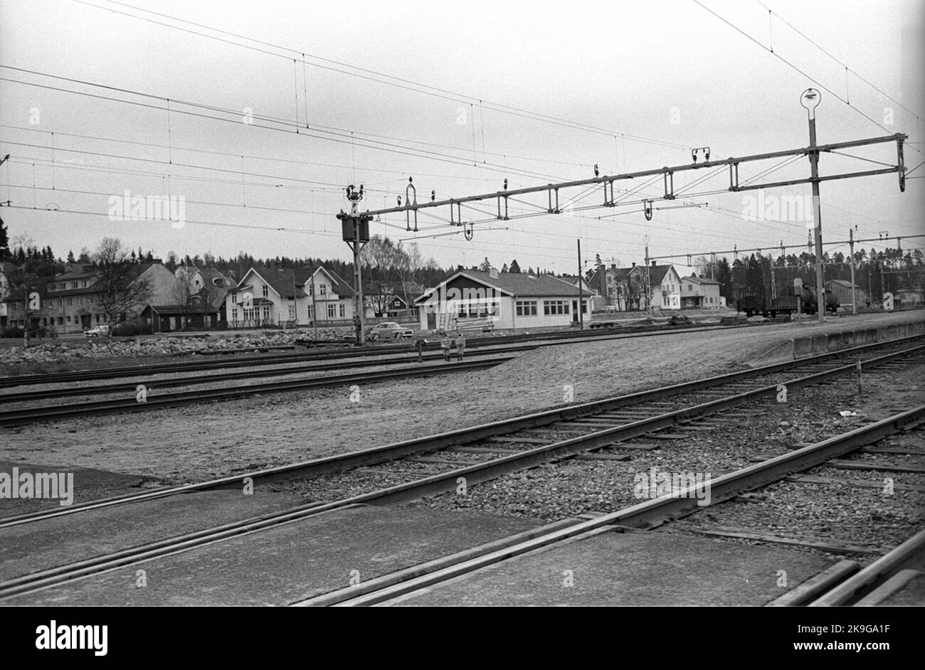 Bahnhof Limmared Stockfoto