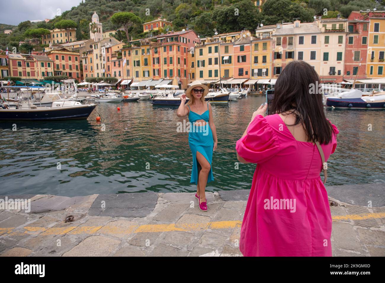 Portofino Ligurien Italien September 2022. Portofino; Ligurisch: Portofino ist eine Gemeinde in der Metropolstadt Genua an der italienischen Riviera. T Stockfoto