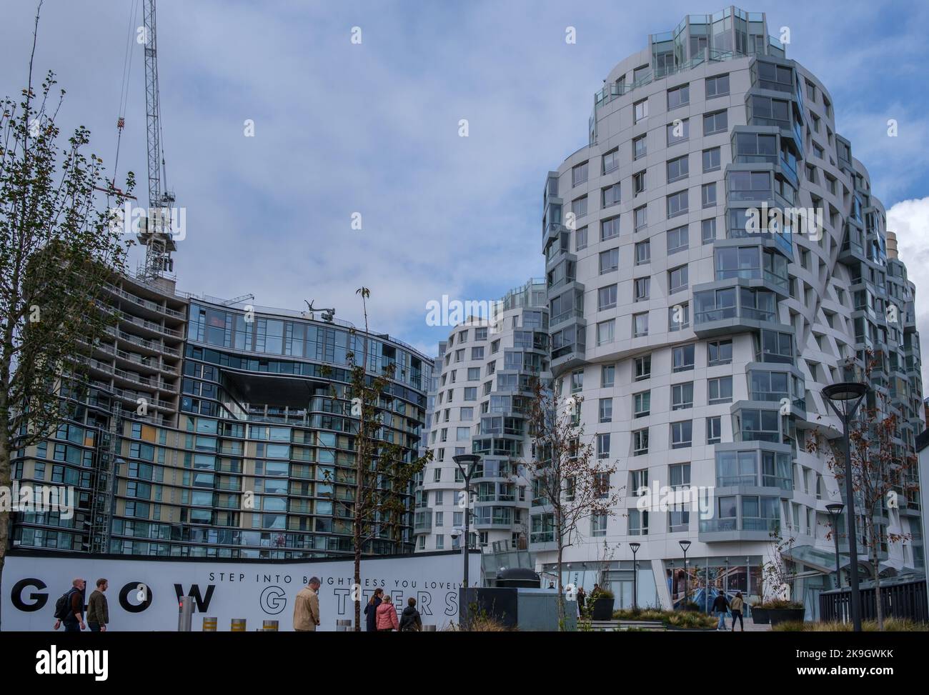 Battersea Roof Gardens und Prospect Place, neue nachhaltige Entwicklung mit gemischter Nutzung im renovierten Battersea Power Station, Wandsworth, SW London. Stockfoto