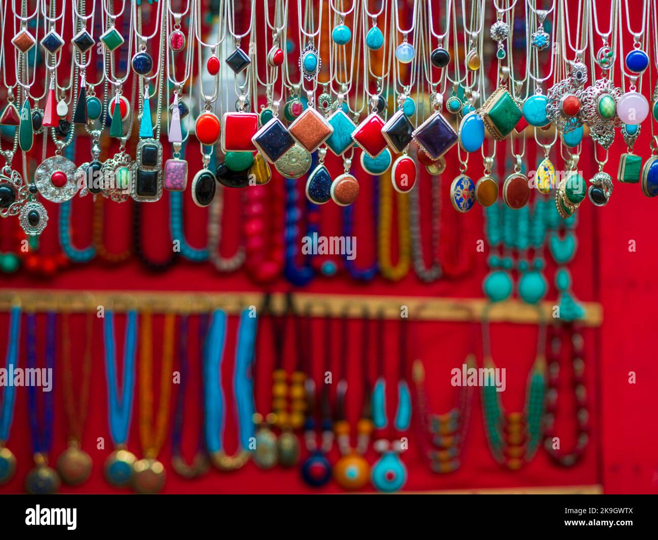 Tibetische Kunstwerke, Handi-Kunsthandwerksladen am Leh Markt Stockfoto