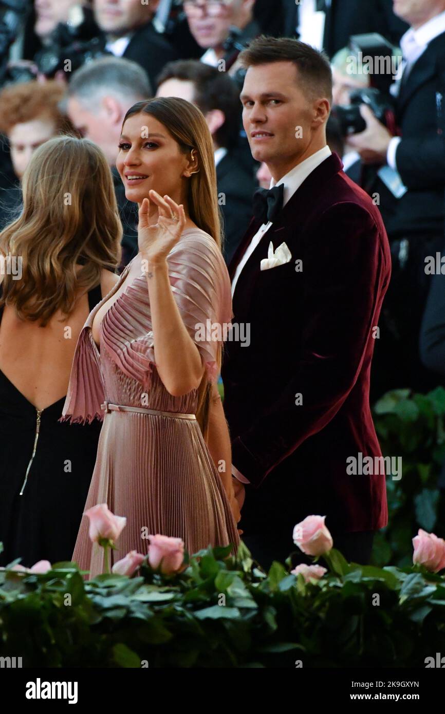 Tom Brady und Gisele Bündchen nehmen am 2019 06. Mai 2019 an der Met Gala Celebrating Camp: Notes on Fashion im Metropolitan Museum of Art in New York Teil Stockfoto