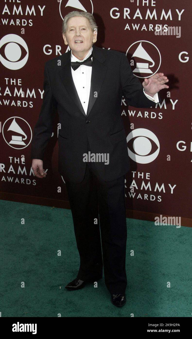 Datei-Foto vom 13/02/05 von Jerry Lee Lewis bei den Annual Grammy Awards 47., Staples Center, Los Angeles, USA. Lee Lewis ist im Alter von 87 Jahren gestorben, sagte sein Publizist. Ausgabedatum: Freitag, 28. Oktober 2022. Stockfoto